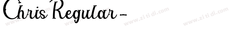 Chris Regular字体转换